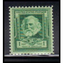 864 1c Henry Longfellow Fine MNH KA2531