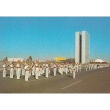 Brazil Military Praca Dos Tres Poderes Brazillian Army Postcard
