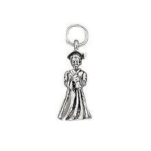 Sterling Silver Women with Diploma In Graduation Cap and Gown
