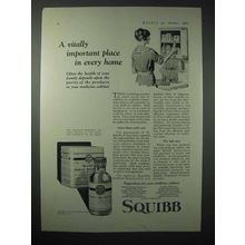 1923 Squibb Medicine Ad - Vitally Important Place