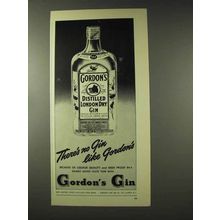 1948 Gordon's Gin Ad - No Gin Like Gordon's