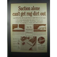 1953 Hoover Vacuum Cleaner Ad - Suction Alone Can't