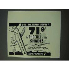 1953 Phoenix Arizona Tourism Ad - Got Weather Blues?