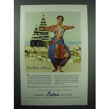 1959 India Tourism Ad - The Dance Of Bharata