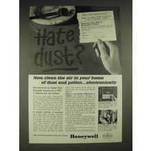 1963 Honeywell Electric Air Cleaner Ad - Dust, Pollen