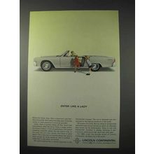 1963 Lincoln Continental Car Ad - Enter Like a Lady