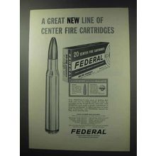 1964 Federal Center Fire Cartridges Ad - Great Line