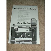 1971 Polaroid Land Camera 450 Ad, Genius!!!