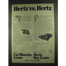 1972 Hertz Rent-a-Car Ad - Hertz vs. Hertz