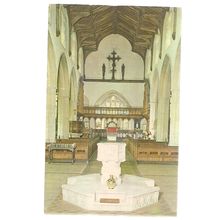 ST. NICHOLAS CHURCH, BLAKENEY, NORFOLK. used vintage postcard c.1966 postmark #