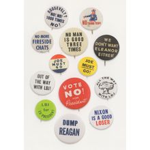 Dump Ronald Reagan President Nixon Roosevelt Badge Pin Postcard