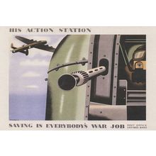 Post Office Savings Bank Is Everybody's War Job Postcard