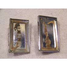 1967 CHRYSLER NEWPORT EMBLEMS #2839348 OEM PAIR