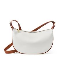 Genuine Leather Women's Evening Handbag Satin Shoulder Bag Purse White