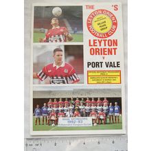 1993 programme Leyton Orient v. Port Vale