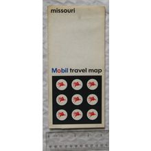 1966 Mobil Travel Map - Missouri