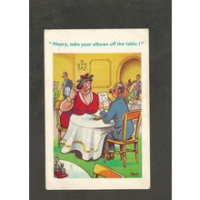 Postcard Comedy Comic Card Trowel Publishing Henry at the Table
