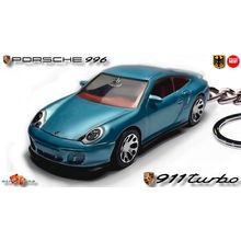 RARE KEYCHAIN BLUE PORSCHE 911 TURBO/S 996 CUSTOM Ltd Ed.