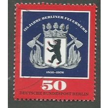 BERLIN - 1976 50pf '125TH ANN OF BERLIN FIRE SERVICE ' FINE USED (EBID42-346)
