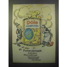 1972 Dole Pineapple Chunks Ad - Puritan Pineapple