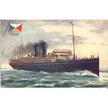 P&O SS MOOLTAN Tuck Oilette Postcard (9896)