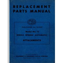 CVA Model 12 Single Spindle Automatic Attachments Parts Catalogue PD1019 PDF
