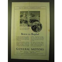 1925 General Motors Ad - Beirut to Bagdad