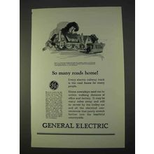 1925 General Electric Ad - So Many Roads Home!