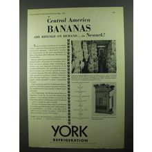 1931 York Air Conditioning Ad - Bananas Are Ripened