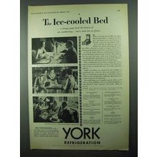 1931 York Air Conditioning Ad - The Ice-Cooled Bed