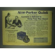 1931 Parker Quink Ad - Contains a Solvent