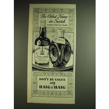 1948 Haig & Haig Scotch Ad - The oldest name in Scotch famous for 321 years