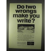 1967 Hammermill Bond Paper Ad - Two Wrongs