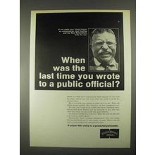 1967 Hammermill Bond Paper Ad - Wrote Public Official