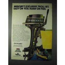 1973 Mercury Outboard Motor Ad - Exclusive Troll Set