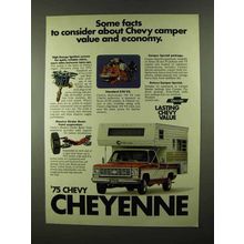 1975 Chevy Cheyenne Pickup Truck Ad - Camper Special