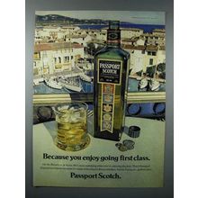1979 Passport Scotch Ad - Because You Enjoy Going First Class