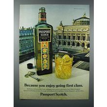 1979 Passport Scotch Ad - Enjoy Going First Class