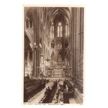 THE CHOIR, WESTMINSTER ABBEY, LONDON .used vintage postcard. 1971 pm #