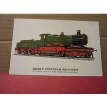 G.W.R., no 3440 STEAM ENGINE collector postcard RAILWAY LOCOMOTIVES no 16