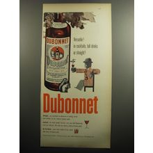 1951 Dubonnet Aperitif Ad - Versatile in cocktails, tall drinks or straight