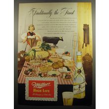 1951 Miller High Life Beer Ad - Traditionally the Finest