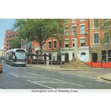 Nottingham Tram Bus at Weekday Cross Postcard