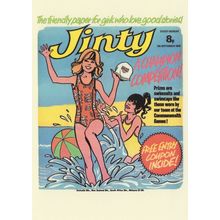 Girls Commonwealth Games Jinty Swimming 1970s Comic Book Postcard