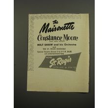 1953 Hotel St. Regis Advertisement - The Maisonette Constance Moore