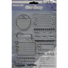 A5 Assorted Clear Stamp Set. 20 Pieces. Notes. Tags. Scrapbooking Crafts