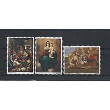 GB.Christmas.Paintings set of 3.Fine Used.Jul25