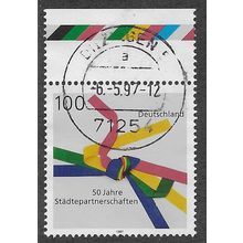 GER 1997 100pf '50TH ANN OF TOWN TWINNING MOVEMENT' FINE USED (EBID54-590)