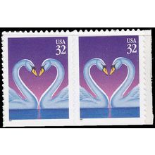 3123 32c Love Fine MNH BPS Hor Pair Bot V5034