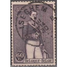 Belgique 1930 Michel 284 O Cote (2008) 0.25 € Roi Léopold I Cachet rond